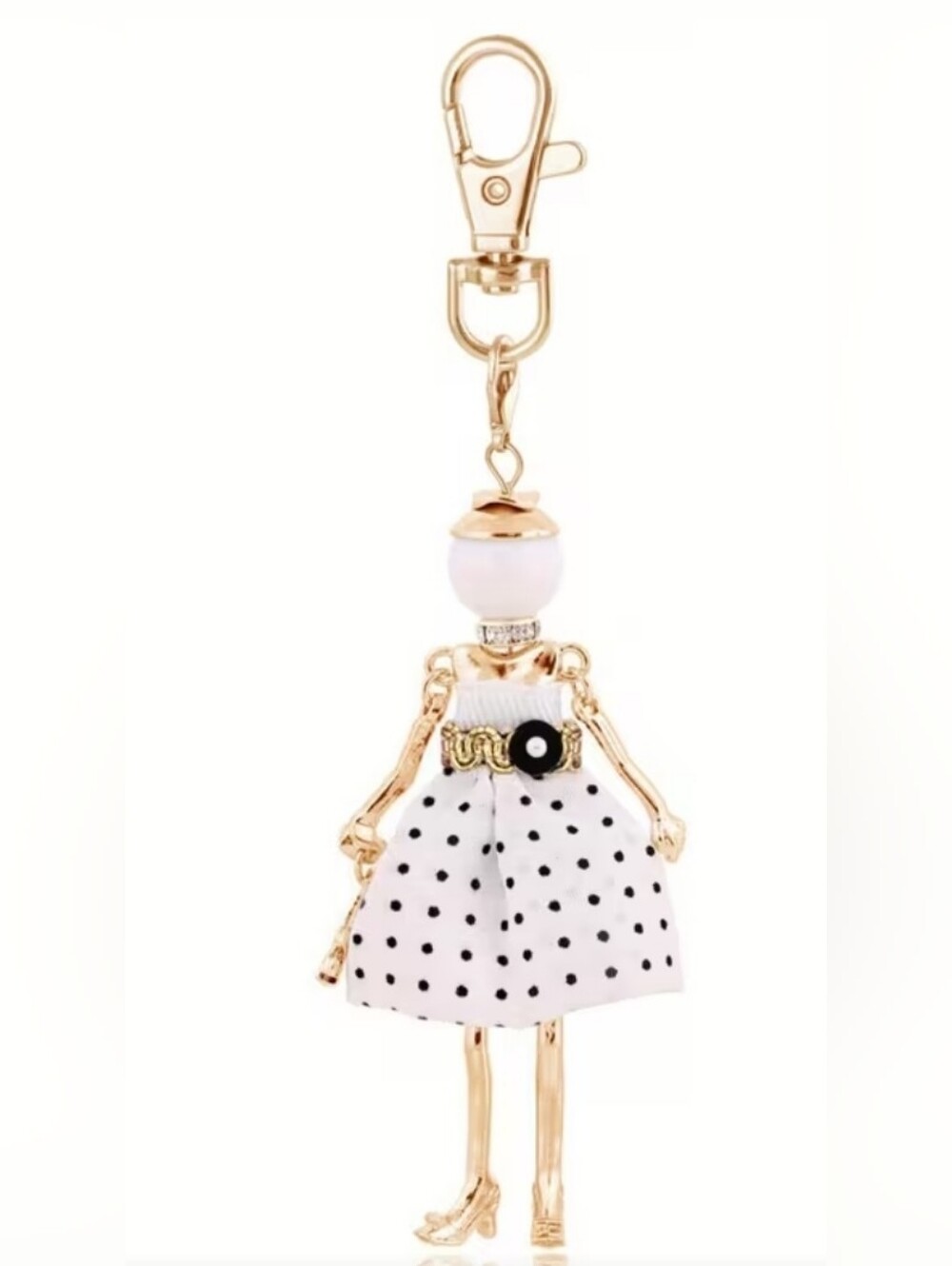 Lady In White Dress Keycharm Silver